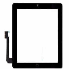 Apple iPad 3 touchscreen su Home mygtuku and laikikliais (black)