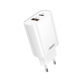 Phone charger Remax RP-U37 20 W USB-C + USB-A white