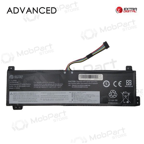 Lenovo L17L2PB3, 4500mAh laptop battery, Advanced Lenovo L17L2PB3, 4500mAh laptop battery, Advanced