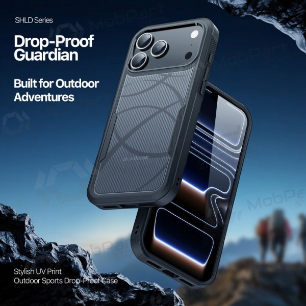 Apple iPhone 17 Pro, 18 Pro case - Dux Ducis Shld black (Triangle Pattern)