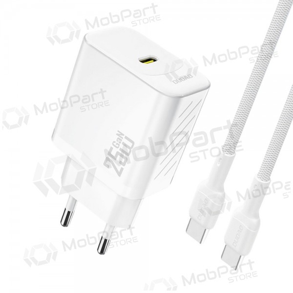 Charger Dudao A27C GaN 25W USB-C + USB-C to USB-C cable 1.0m white