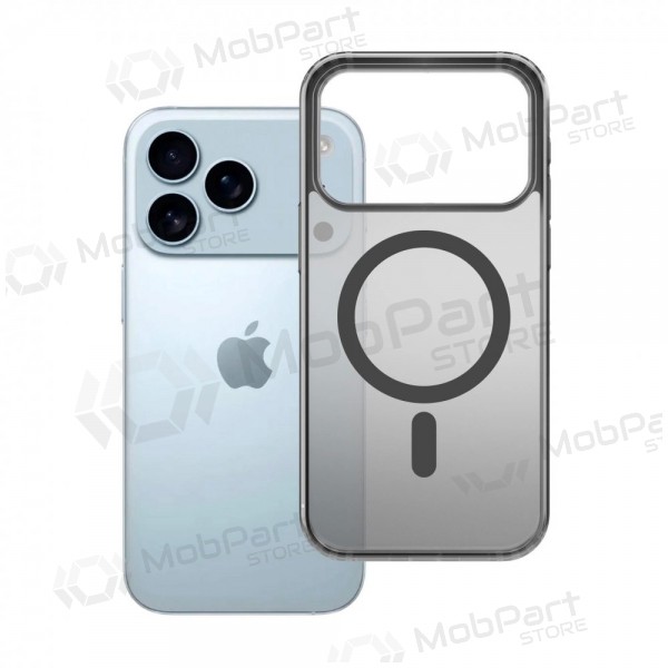 Apple iPhone 17 Pro Max, 18 Pro Max case - 3mk Frosty MagCase (black)