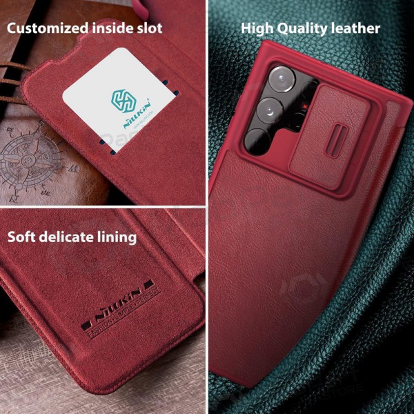 Samsung Galaxy S23 Plus case „Nillkin Leather“ (red) Samsung Galaxy S23 Plus case „Nillkin Leather“ (red)