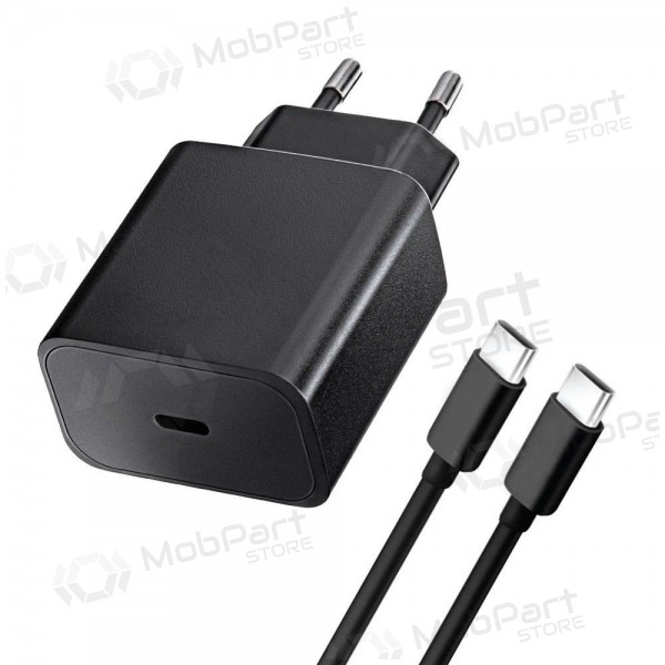 Phone charger Blue Star 20 W USB-C with USB-C cable black
