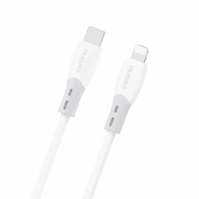 Lightning cable Dudao L25SX USB-C to Lightning 2 m 30 W white