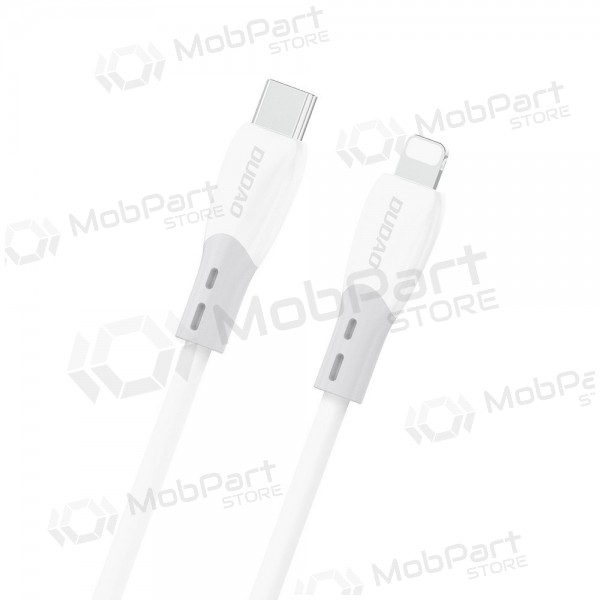 Lightning cable Dudao L25SX USB-C to Lightning 2 m 30 W white