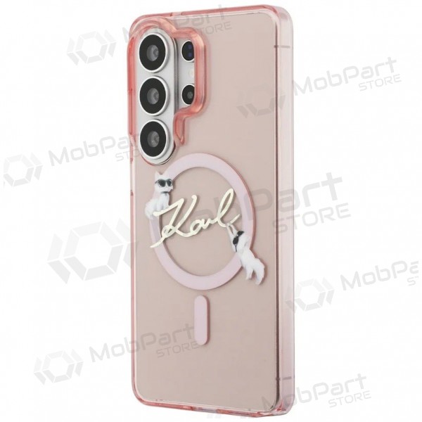 Samsung Galaxy S26 Ultra case - Karl Lagerfeld IML Choupette Karl Script Logo Magnetic (pink)