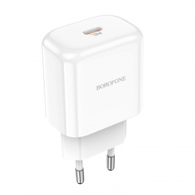 Charger Borofone BN3 Type-C QC 3.0, PD 2.0 20W (white)