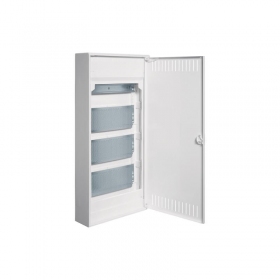 Hager 36 mod. multimedia panel with metal door VOLTA VA36NWB