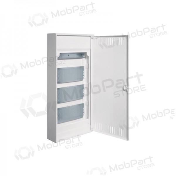 Hager 36 mod. multimedia panel with metal door VOLTA VA36NWB