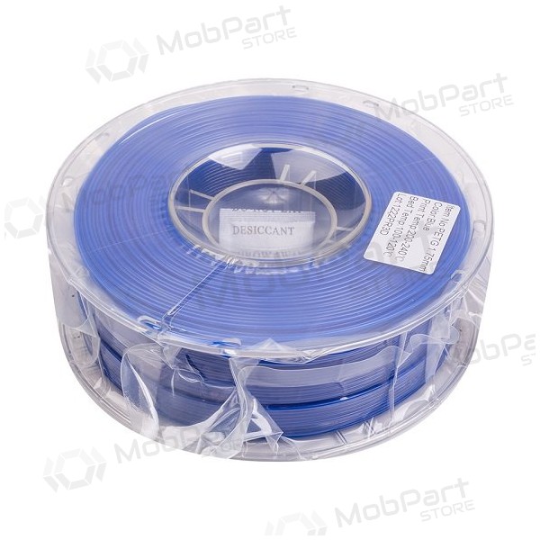 3D spausdinimo plastikas PETG, 1.75mm, 1kg, blue 3D spausdinimo plastikas PETG, 1.75mm, 1kg, blue