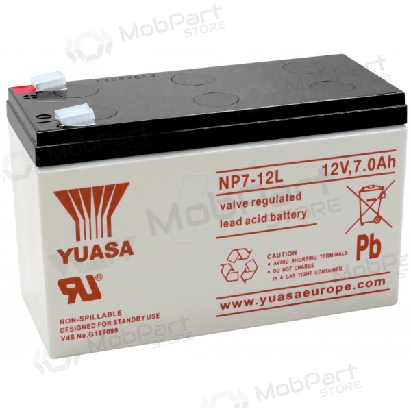 Battery Yuasa (7Ah, 12V, F2, VRLA)