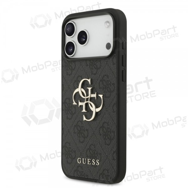 Apple iPhone 17 Pro Max case - Guess PU 4G Metal Logo (grey)