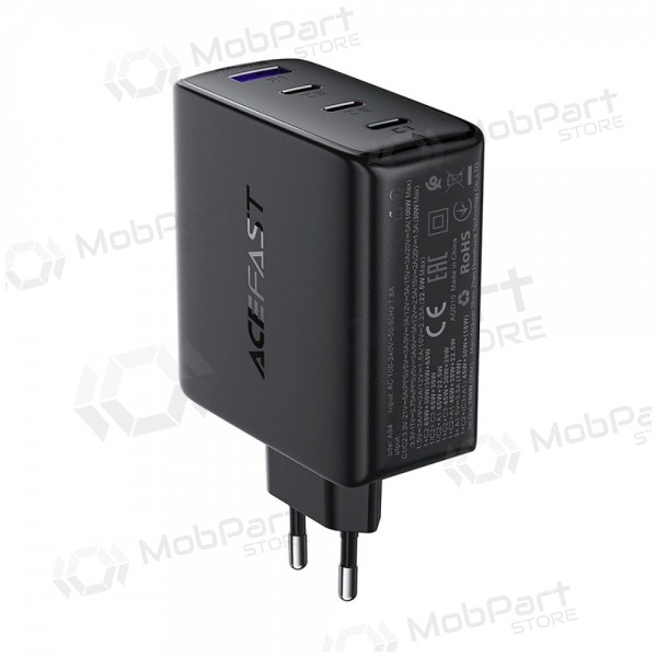 Phone charger Acefast A94 100 W GaN 3x USB-C + USB-A black
