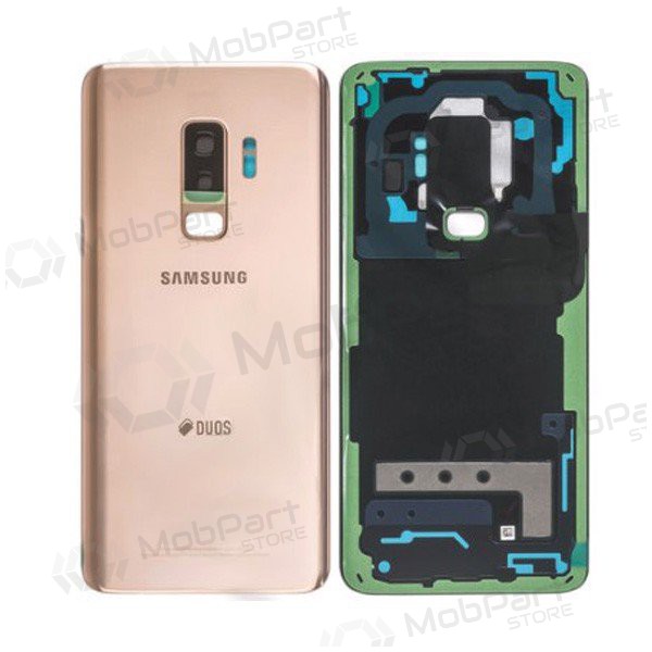 Samsung G965F Galaxy S9 Plus back / rear cover gold (Sunrise Gold) (used grade B, original) Samsung G965F Galaxy S9 Plus back / rear cover gold (Sunrise Gold) (used grade B, original)