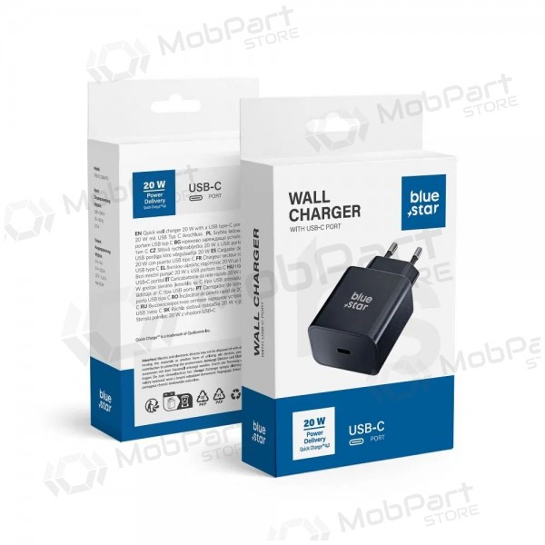 Phone charger Blue Star TFB-TC-20WPD 20 W USB-C black