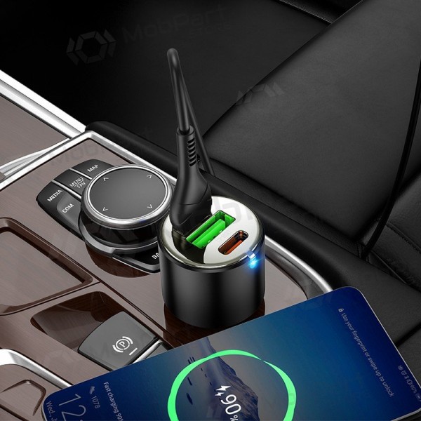 Car phone charger Hoco NZ6 45 W PD 2x USB-C + USB-A black