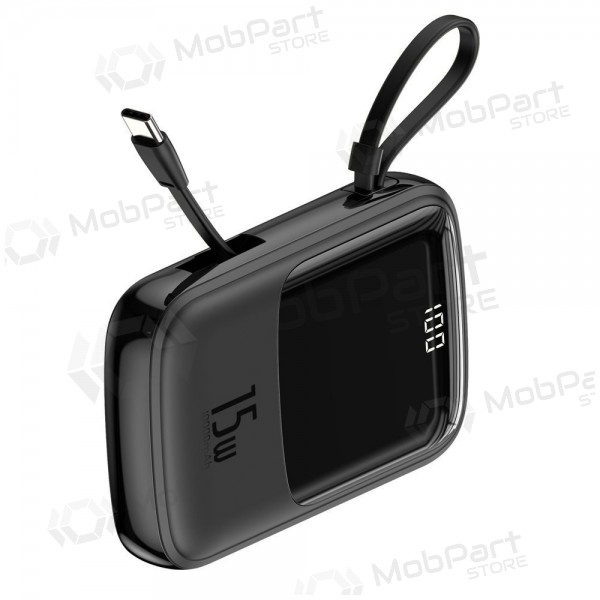 Portable charger / power bank Power Bank Baseus Q Pow With Type-C Cable 10000mAh black PPQD-A01