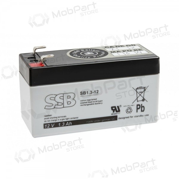 Battery (AGM) SSB SB (1.3Ah, 12V, F1, VRLA)