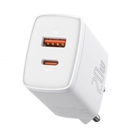 Charger Baseus USB + Type-C 20W CCXJ-B02 (white)