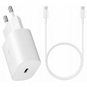 Charger original Samsung EP-TA800NW 25W + Type-C cable 25W white