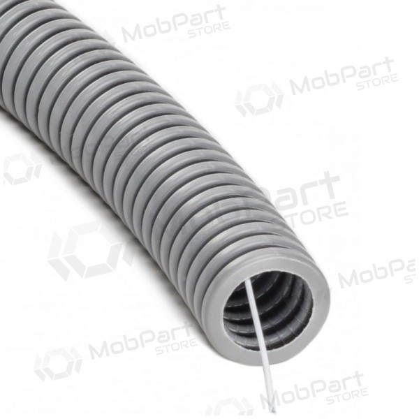 Corrugated pipe with wire 32mm (halogen-free, gray, 50m, 750 N/5 cm, D32) GLOB-EL GL401