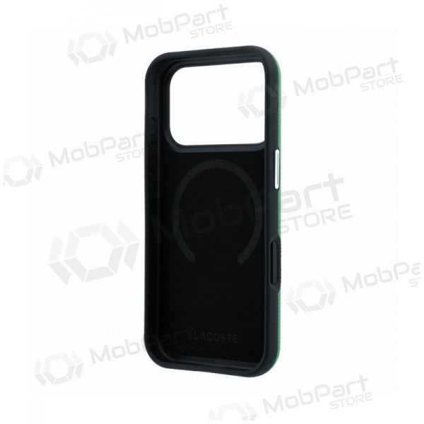 Apple iPhone 18 Pro Max case - Lacoste PVC Petit Pique Semi Wrap Embossed MagSafe (green)