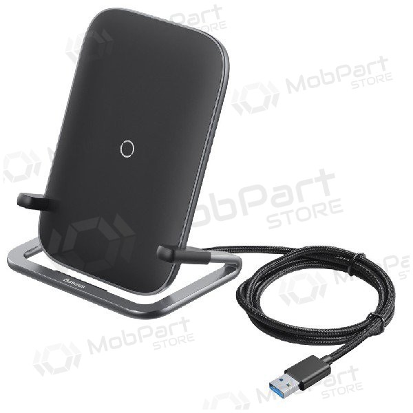Wireless charger Baseus Cobble Horizontal 15W (supports QI standard) (black)