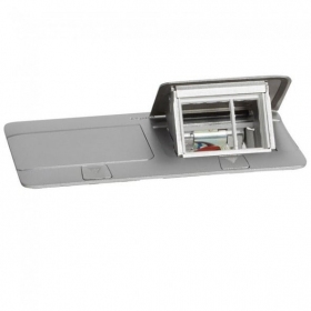 Recessed modular box 2x4 mod. Legrand 654003 (metal, silver color)