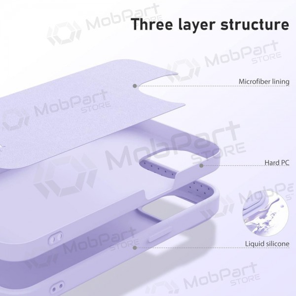 Apple iPhone 14 Pro case „Nillkin Silicone“ (šviesiai violet) Apple iPhone 14 Pro case „Nillkin Silicone“ (šviesiai violet)