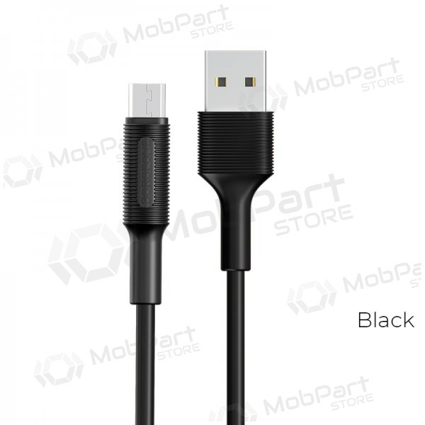 USB cable Borofone BX1 microUSB 1.0m (black)