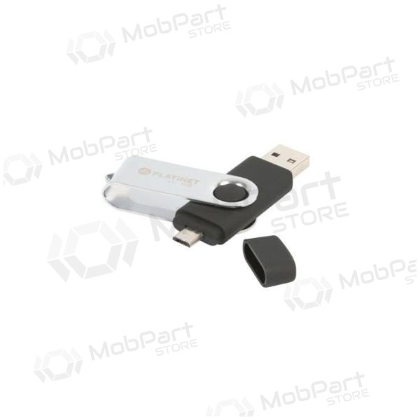 Flash / memory drive Platinet 16GB OTG USB 2.0 + microUSB (black)