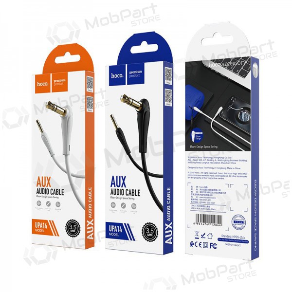 Audio adapter Hoco UPA14 AUX 3,5mm į 3,5mm (black)