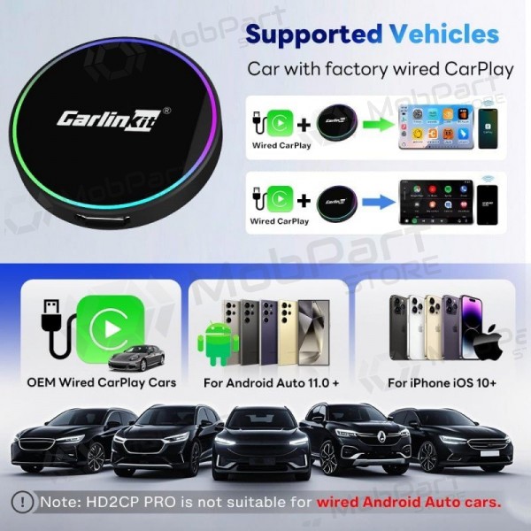 CarPlay adapter Carlinkit HD2CP Pro wireless Android Auto black