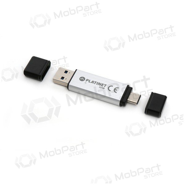 Flash / memory drive Platinet 32GB OTG USB 3.0 + Type-C (silver)