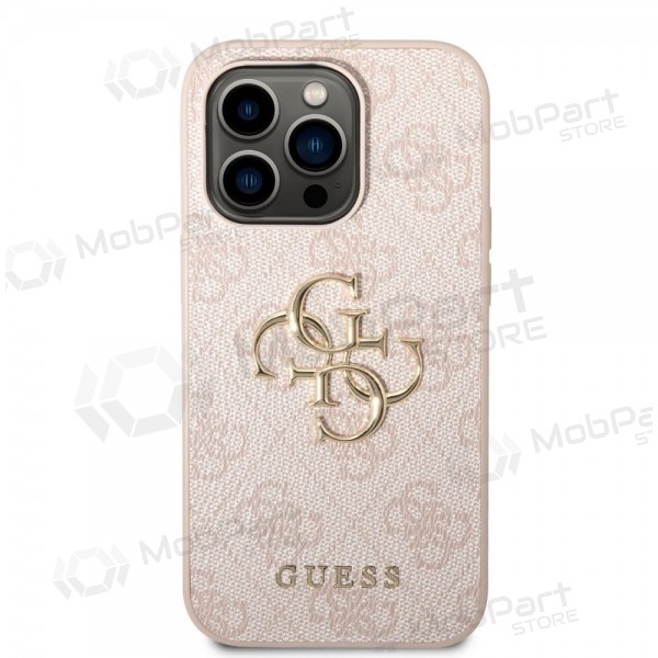 Apple iPhone 14 Pro Max case -Guess PU 4G Metal Logo- (pink)