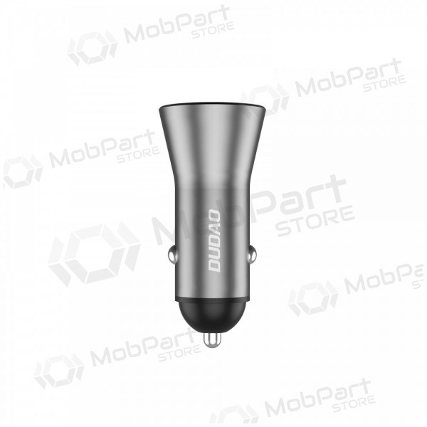 Dudao R4Max 55 W USB-C + USB-A gray car phone charger