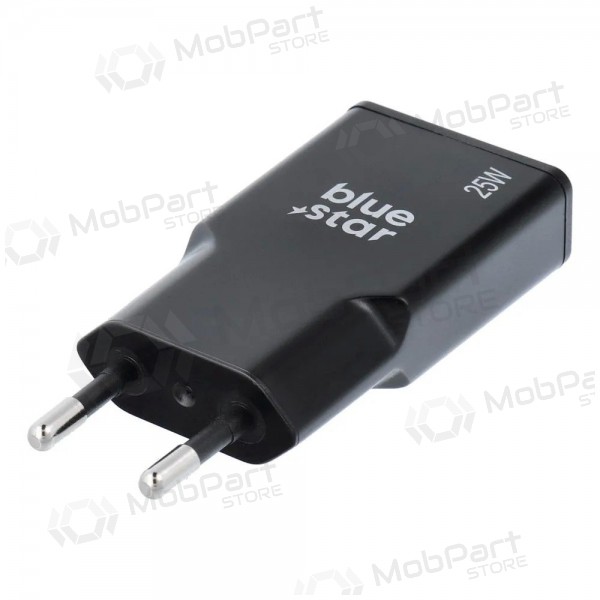 Phone charger Blue Star Slim 25 W GaN USB-C + USB-A black