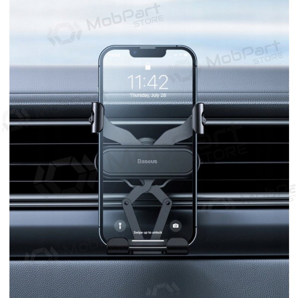 Car phone holder Baseus tvirtinamas į ventiliacijos groteles, black SUWX010001