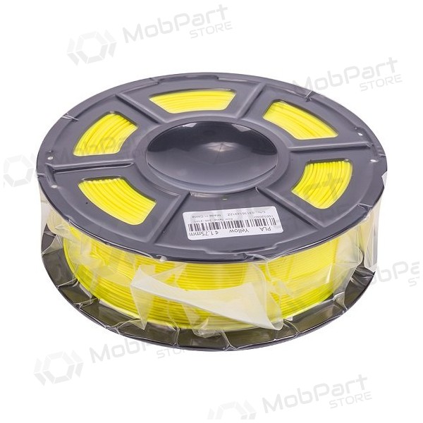 3D spausdinimo plastikas PLA, 1.75mm, 1kg, yellow 3D spausdinimo plastikas PLA, 1.75mm, 1kg, yellow