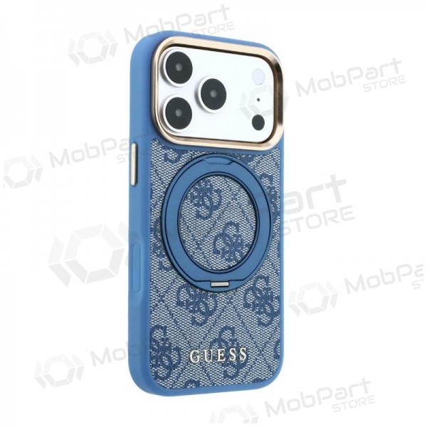 Apple iPhone 18 Pro case - Guess PU 4G Ring Stand MagSafe (blue)