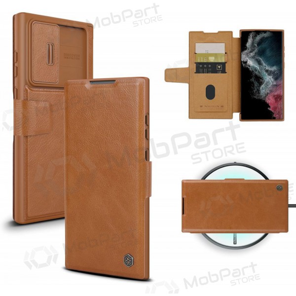 Samsung Galaxy S23 FE case „Nillkin Leather“ (brown) Samsung Galaxy S23 FE case „Nillkin Leather“ (brown)