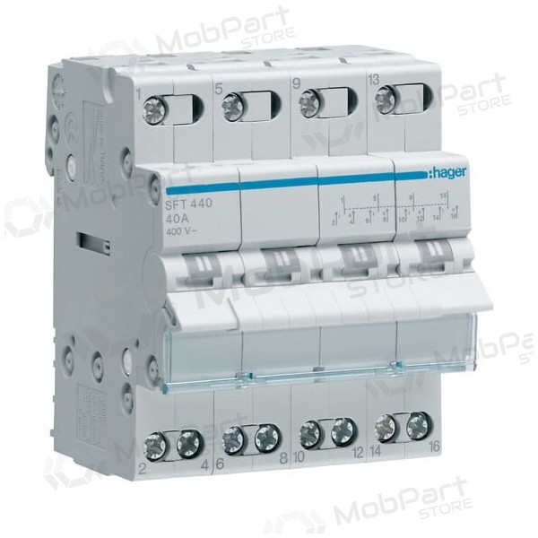 Modular switch Hager SFT440 (4P, 40A, 4 mod)