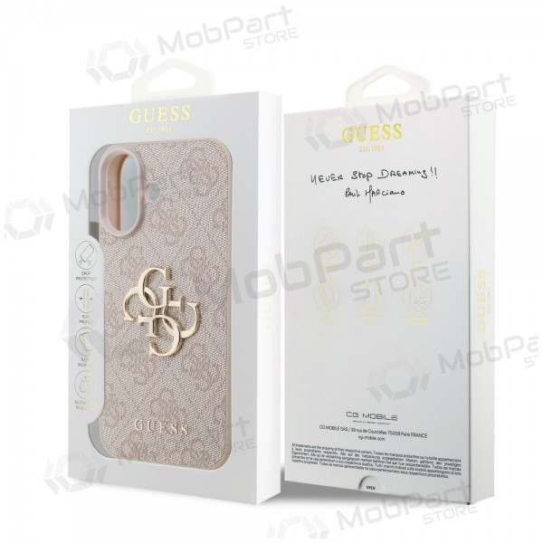 Apple iPhone 17 case - Guess PU 4G Metal Logo (pink)