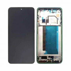 Ekranas Xiaomi 13T 5G/13T Pro 5G su lietimui jautriu stikliuku and rėmeliu Meadow Green OLED