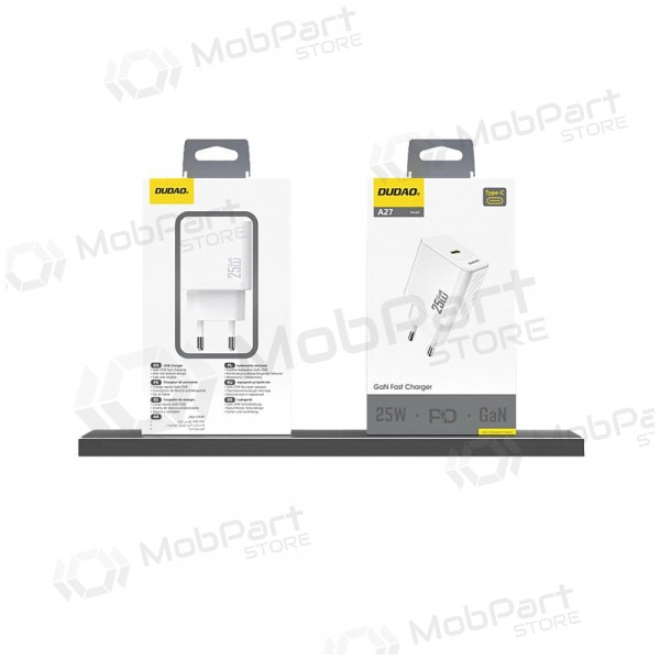 Phone charger Dudao A27 25 W GaN USB-C white