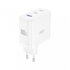 Phone charger XO CE35 100 W 2x USB-C + USB-A white