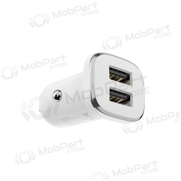 Charger automobilinis Borofone BZ12 x 2 USB (2.4A) (white)