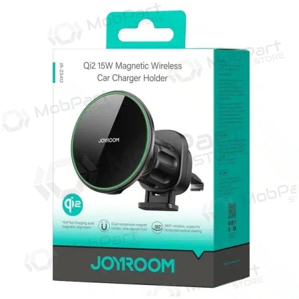 Automobilinis laikiklis-charger Joyroom JR-ZS412 Qi2 MagSafe 15W black