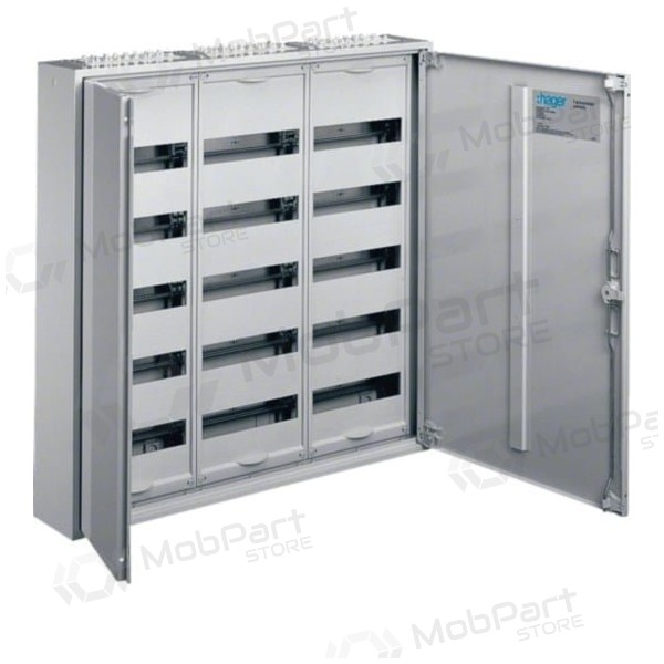 Surface-mounted modular enclosure Hager FWB53 (180 modules, IP44, metal, 800x800x161)